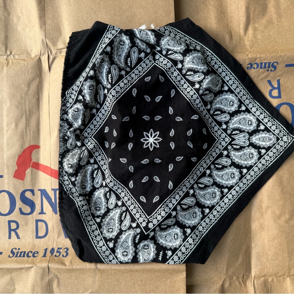 Black and White Bandana Print Top